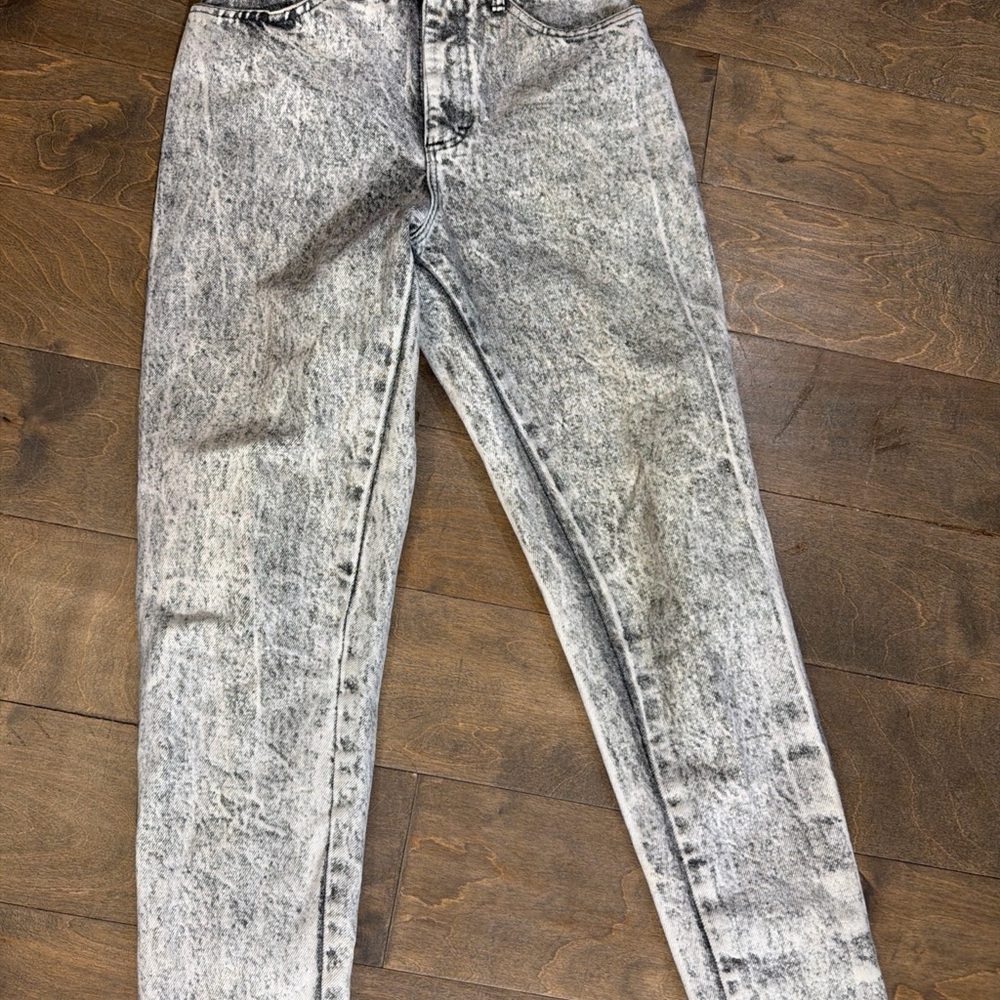 Vintage Cap Ferrat Black Acid Wash Skinny Jeans